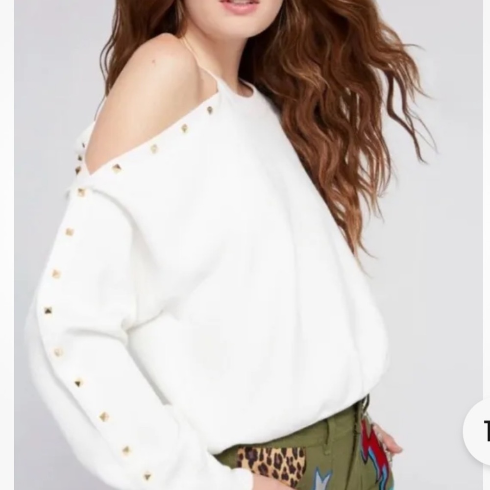 Alice + Olivia Michael Cold Shoulder Sweater